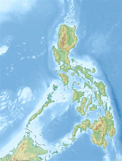 Philippines relief location map | Philippines beaches, Philippine map ...