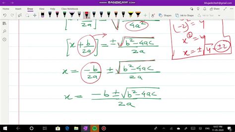 Quadratic equation Derivation of shridhar acharya rule Class 10th - YouTube