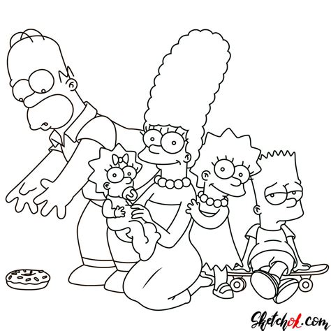 Learn How to Draw the Simpsons Family in Easy Steps - SketchOk