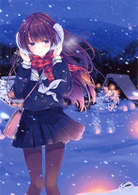 🔥 [30+] Cute Anime Girl Winter Wallpapers | WallpaperSafari