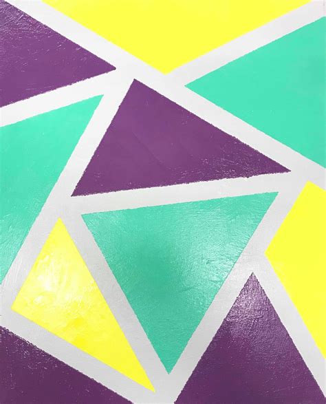 Easy Abstract Geometric Acrylic Painting | SCYAP