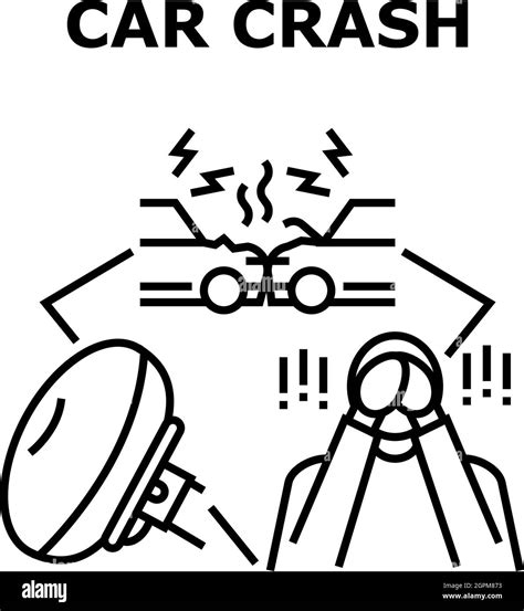 Car Crash Accident Concept Color Illustration Stock Vector Image & Art - Alamy