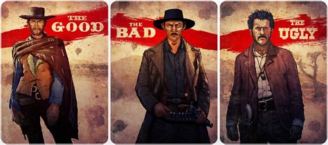 Clint Eastwood The Good The Bad And The Ugly Collage Western Movies Lee Van Cleef Eli Wallach ...