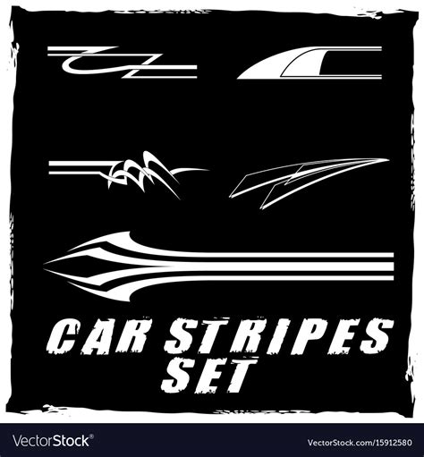 Car stripe design set to print and cut on vinyl Vector Image