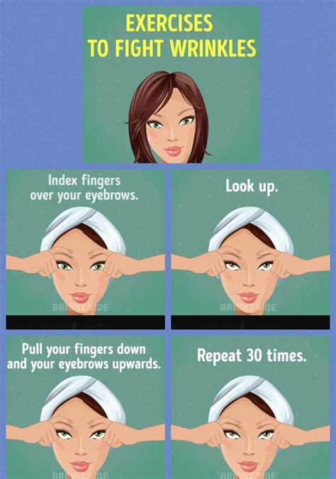 Exercises for Wrinkle free face #AgeingSigns#wrinkles#forehead wrinkles#press eyebrows #move ...