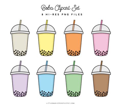 Boba Bubble Tea Set – Little Magic Prints