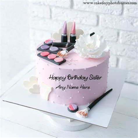 happy birthday cake with name for sister | cakedayphotoframes