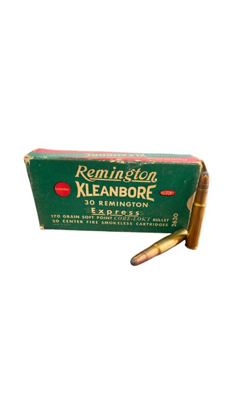 30 Remington - Remington Kleanbore 170 Grain Soft Point Core-Lokt Express - 20 Round box ...