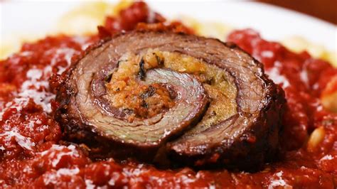 Beef Braciole (Stuffed Italian Beef Roll) - Healthy Treats