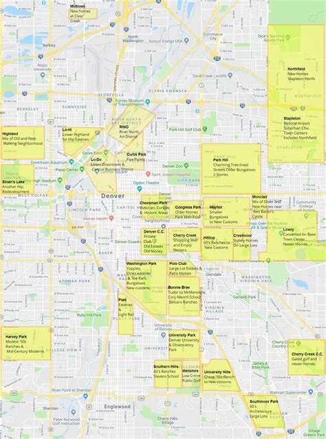 Interactive, Denver Neighborhoods Map | City Sheek To Quiet Residential