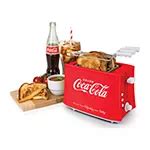 Nostalgia Coca-Cola Grilled Cheese Toaster with Easy-Clean Toaster Baskets and Adjustable ...