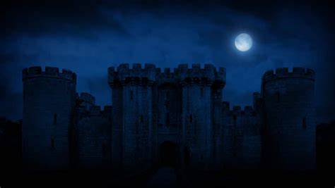 Large Medieval Castle At Night Stock Footage Video 16890388 - Shutterstock