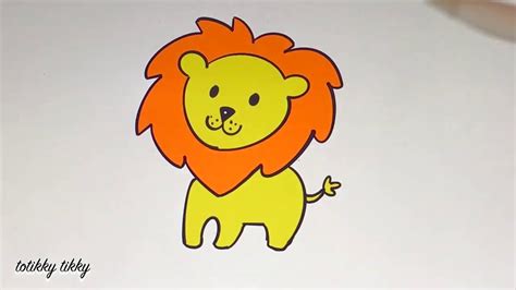 How to Draw a Lion for Kids : สอนวาดสิงโต - YouTube