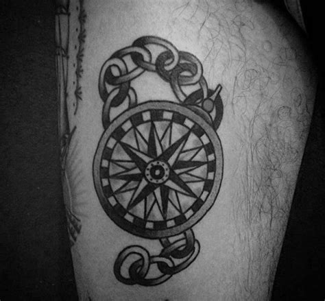 40 Traditional Compass Tattoo Designs For Men - Old School Ideas ...