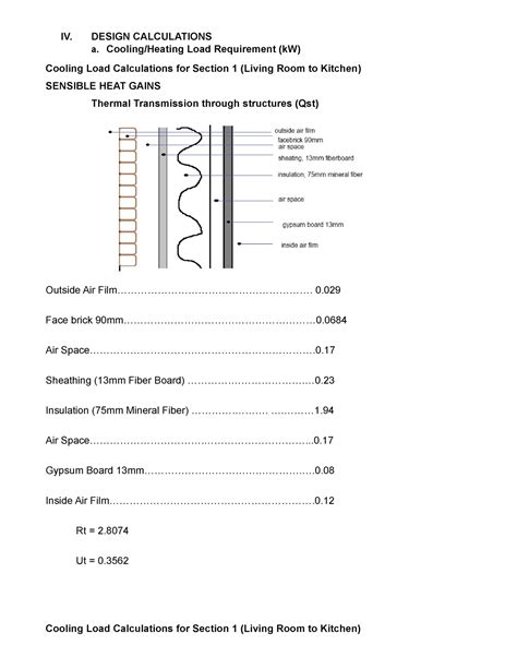 Design- Calculations - N/A - IV. DESIGN CALCULATIONS a. Cooling/Heating ...