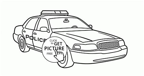 Real Police Car coloring page for kids, transportation coloring pages printables free - Wup ...