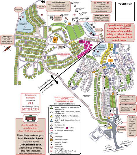 Site Map | Bayley's Camping Resort