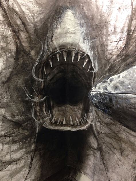 Eye-popping dark three-dimensional life-sized drawings of animals ...