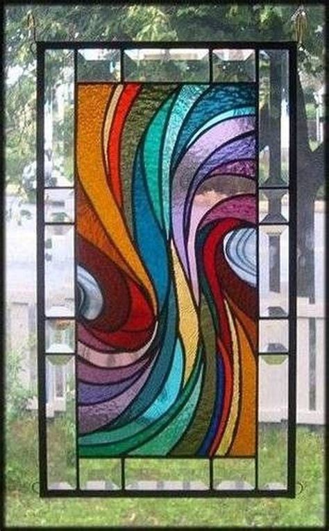 Awesome Sunburst Leaded Stained Glass Window Panel