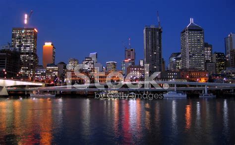 Brisbane City At Night Stock Photo | Royalty-Free | FreeImages