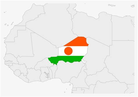 Niger map highlighted in Niger flag colors 12857648 Vector Art at Vecteezy