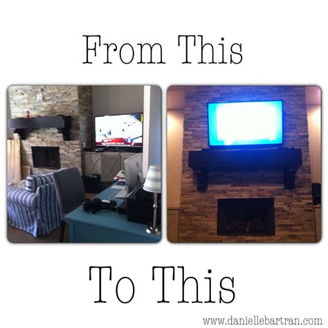 made: How to Mount a Flat Screen TV on a STONE fireplace {diy}