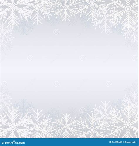 Winter Background with White Snowflakes Stock Vector - Illustration of frame, graphic: 36153618