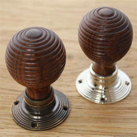 Rosewood Beehive Door Knobs | Period Wooden Door Knobs