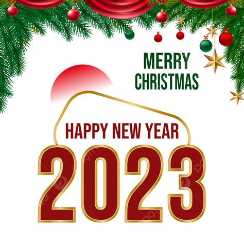 Merry Christmas 2023, 2023, Happy New Year 2023, Christmas 2023 PNG Transparent Clipart Image ...