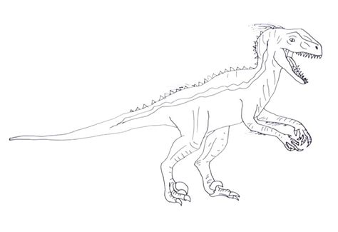 Indoraptor 1 Coloring Page - Free Printable Coloring Pages for Kids