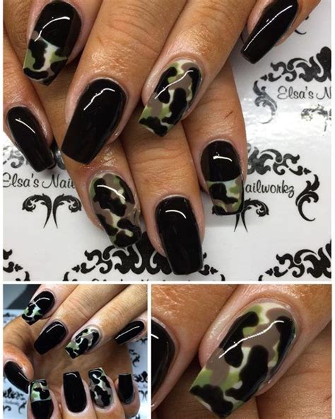 31 Creative Camo Nails [With Video Tutorial] | Camouflage nails, Camo ...