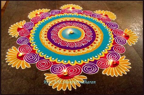 Diwali Rangoli Design By Shanthisridharan 6 - Full Image
