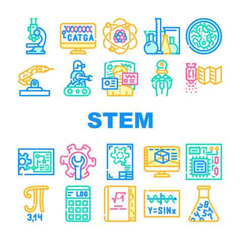 Stem Engineer Process And Science Icons Set Vector 8162529 Vector Art at Vecteezy