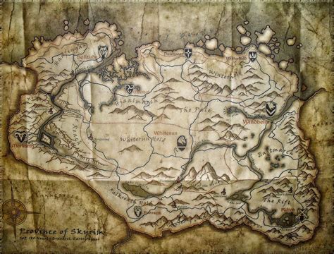 Skyrim Map Wallpaper - WallpaperSafari