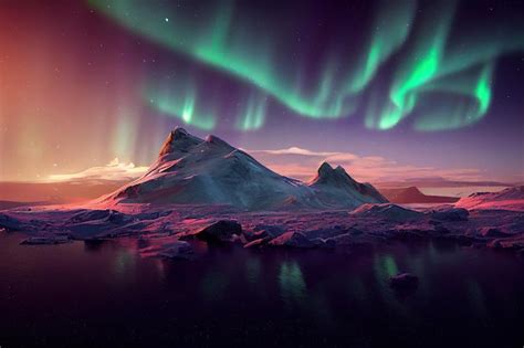 Premium Photo | Aurora borealis on night sky