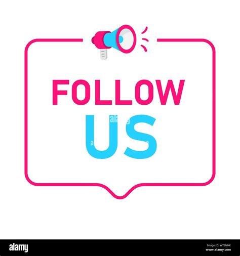 Follow us badge, icon, logo. Concept for social media Stock Vector Image & Art - Alamy