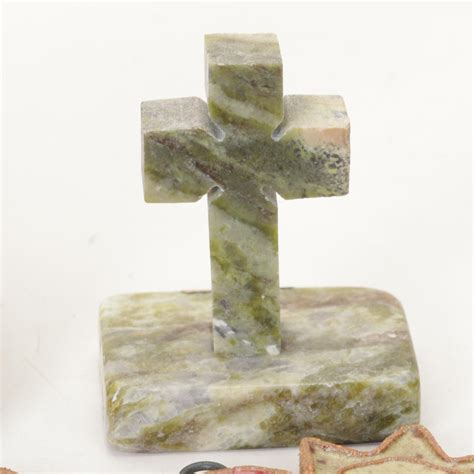 St. Andrew's Priory Ceramic with Trappist Caskets Cross, and Other Décor | EBTH