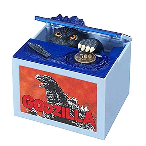 Amazon.com: Happy Sales HSCB-GODZL, Godzilla Piggy Bank Money Bank Automatic Coin Bank Box: Toys ...