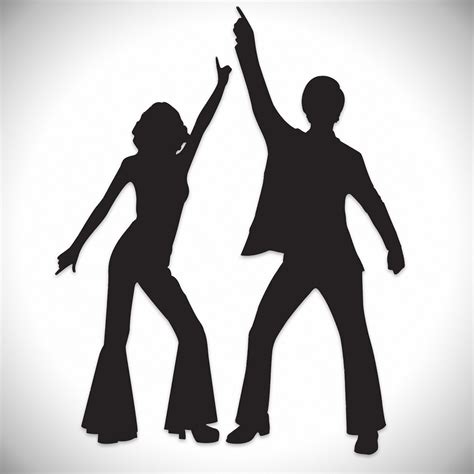 Disco Dancer Silhouette Cutouts - 70's - Decades - Holidays & Events