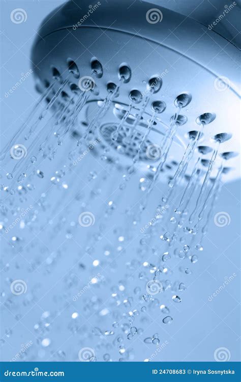 Shower with running water stock image. Image of hygiene - 24708683