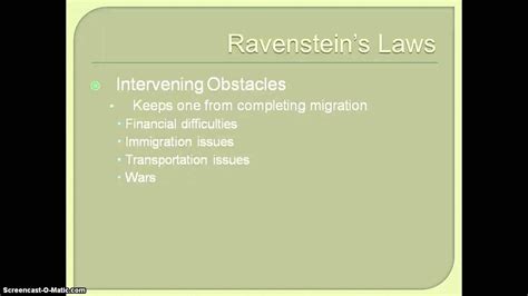 AP Human Geography - Gravity Model and Ravenstein's Laws of Migration - YouTube