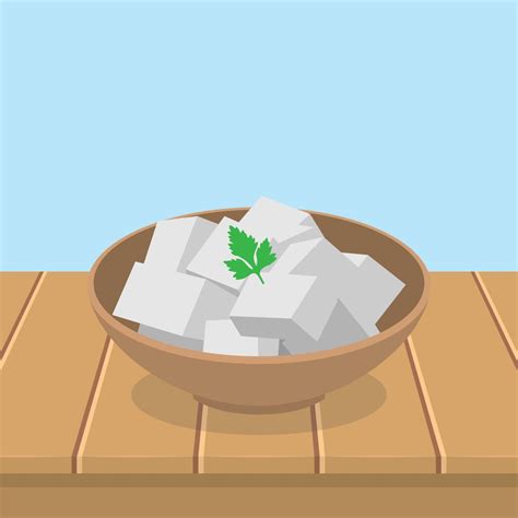 Fresh Tofu In A Bowl 166858 Vector Art at Vecteezy