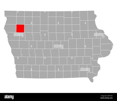 Map of Cherokee in Iowa Stock Photo - Alamy