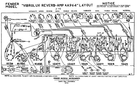 Schematic Fender Deluxe Reverb