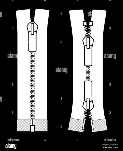 Zipper types vector illustration isolated on black background Stock Vector Image & Art - Alamy