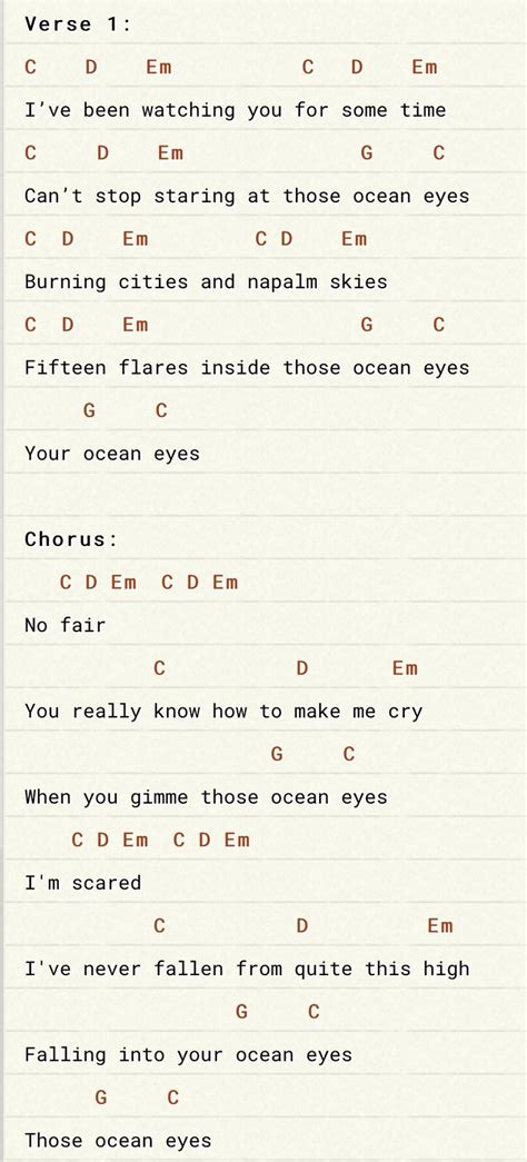 ocean eyes - Billie Eilish (chords) | Ukulele songs, Ukelele songs, Ukulele chords