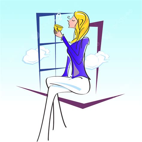 Afternoon Tea Cake Vector Hd Images, Women S Afternoon Tea Vector Illustration, Vector, Cartoon ...