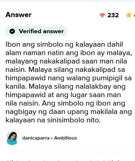 Simbolo Ng Kalayaan At Ipaliwanag