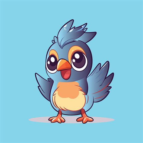 linda cuco pájaro dibujos animados vector ilustración 25374924 Vector ...