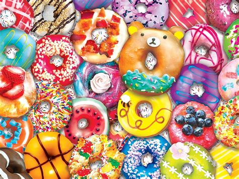 Donuts, red, donut, colorful, texture, morning, pink, skin, blue ...